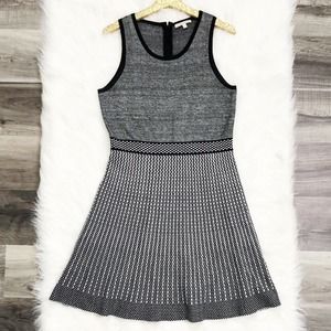 41 Hawthorn Dress Stitch Fix Black and White Print Sweater Knit Fit and Flare XL